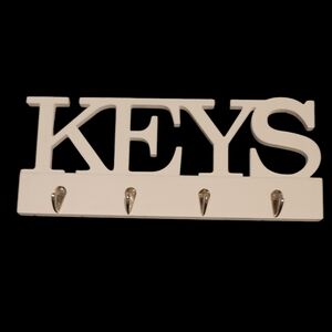 🗝White Wood "Keys" Wall Hooks🔑
